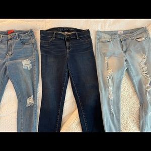 3 pairs jeans Juicy Couture/Wax Jeans/ gogo jeans